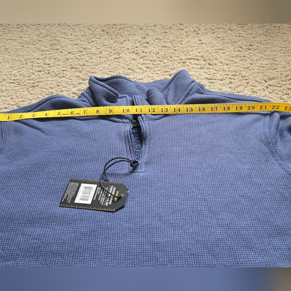 Stanley Men's Quarter Zip-Up Sherpa in Indigo Blue XL - Picture 5 of 6
